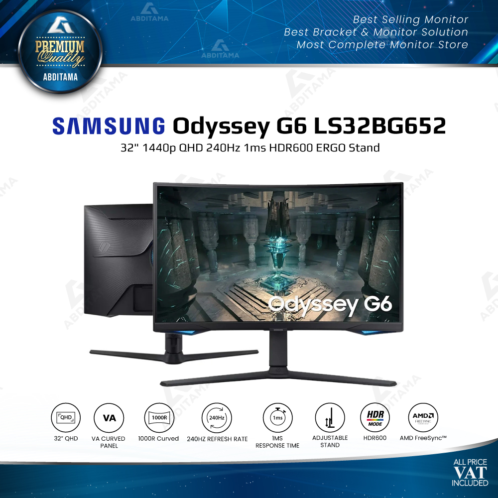 Jual Monitor LED Samsung ODYSSEY G65B LS32BG652 32" 1440p QHD 240Hz ...