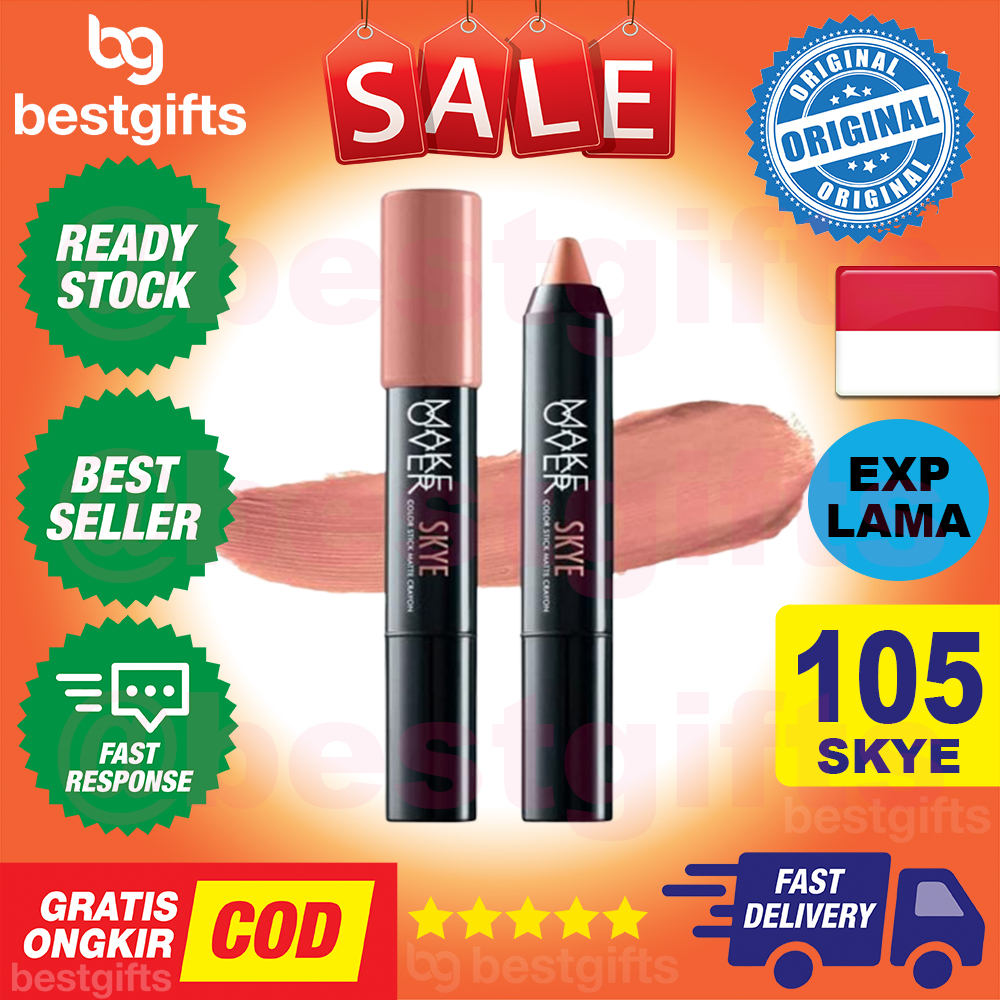 Jual Make Over Makeover Color Lip Stick Matte Crayon Lipstik Cream 105 Skye Shopee Indonesia 9941