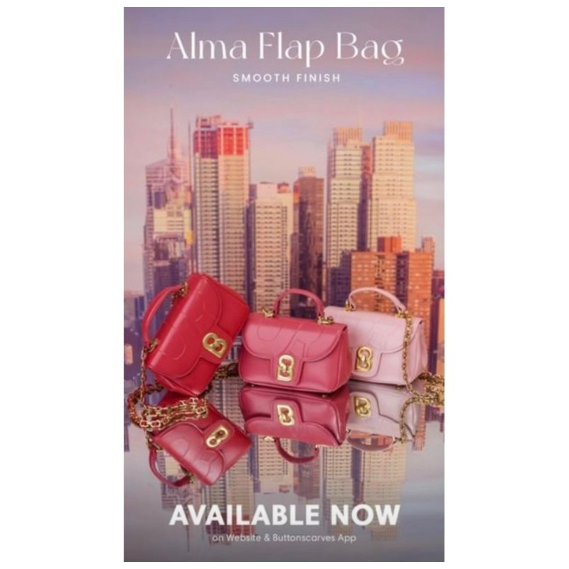 Alma Flap Bag Smooth Finish Small - Mauve