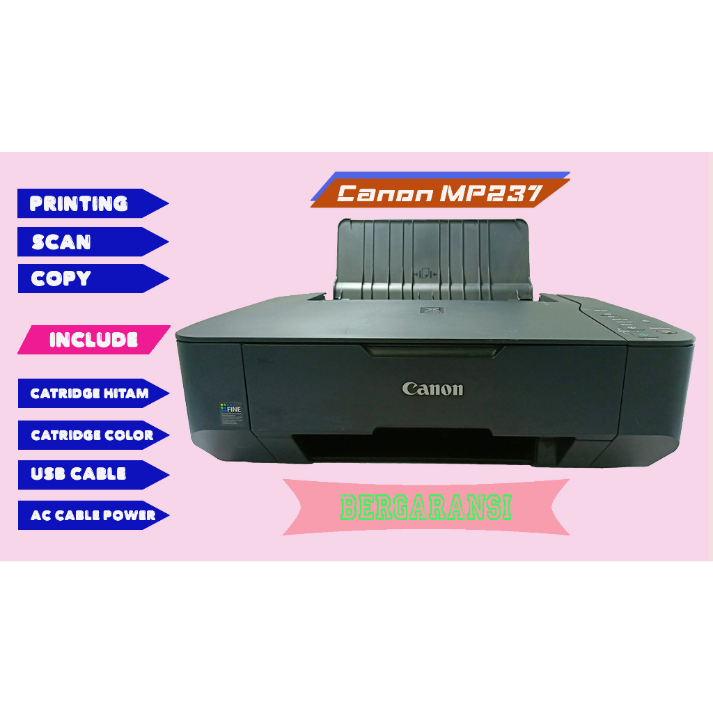 Jual Printer canon all in one mp237 normal siyap pakai - printer canon ...