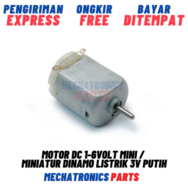 Jual MOTOR DC 1-6VOLT MINI /MINIATUR DINAMO LISTRIK 3V =17000-18000 RPM ...