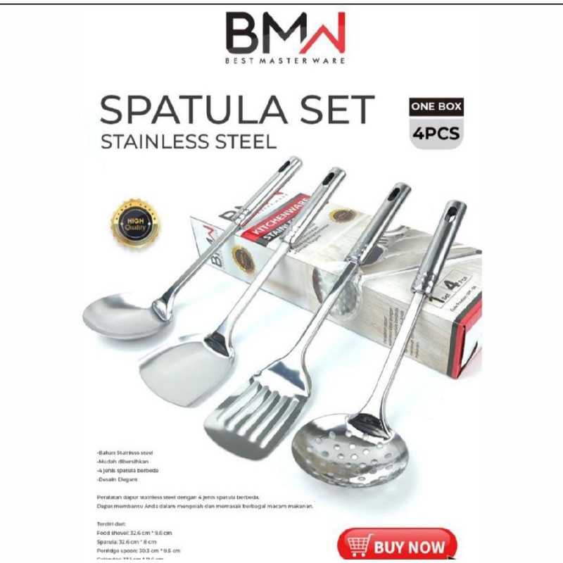Jual Bmw spatular/stainless set 4in 1 | Shopee Indonesia