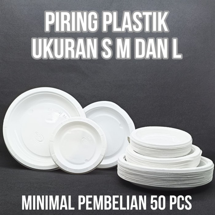 Jual Piring Makan Plastik Sekali Pakai Pesta Inch P P P S M L