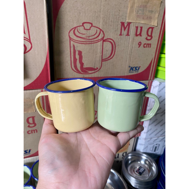 Jual Mug Enamel 6cm Jadul Cangkir Souvenir Shopee Indonesia 6681