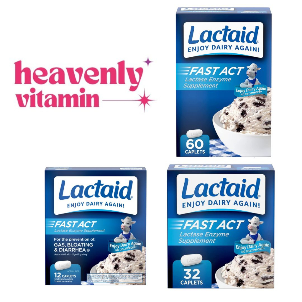 Jual Lactaid Fast Act Lactase Enzyme Supplement 12 , 32 dan 60 Caplets