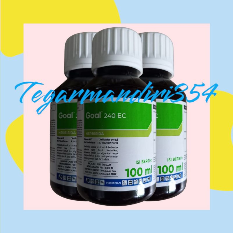 Jual HERBISIDA PEMBASMI BIJI RUMPUT GOAL 240EC 100ML / Herbisida goal ...