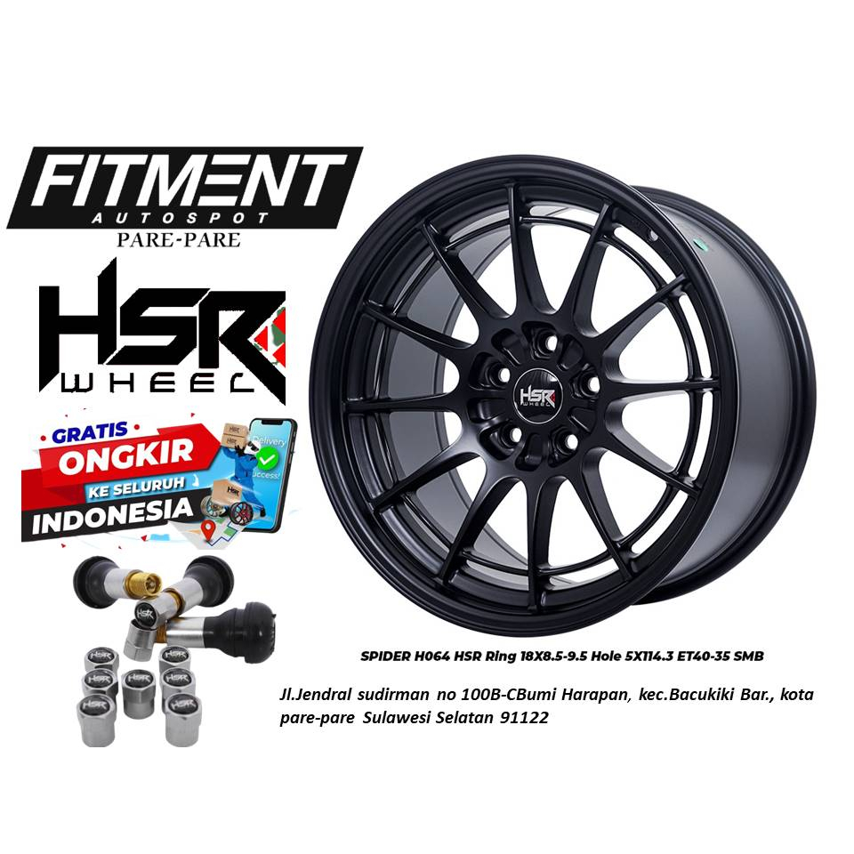 Jual VELG MOBIL MURAH TYPE SPIDER XH064 HSR R18X85/95 H5X112 ET40/35 MB ...