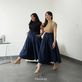 Clouwny Emilia Culottes Pants Premium Linen