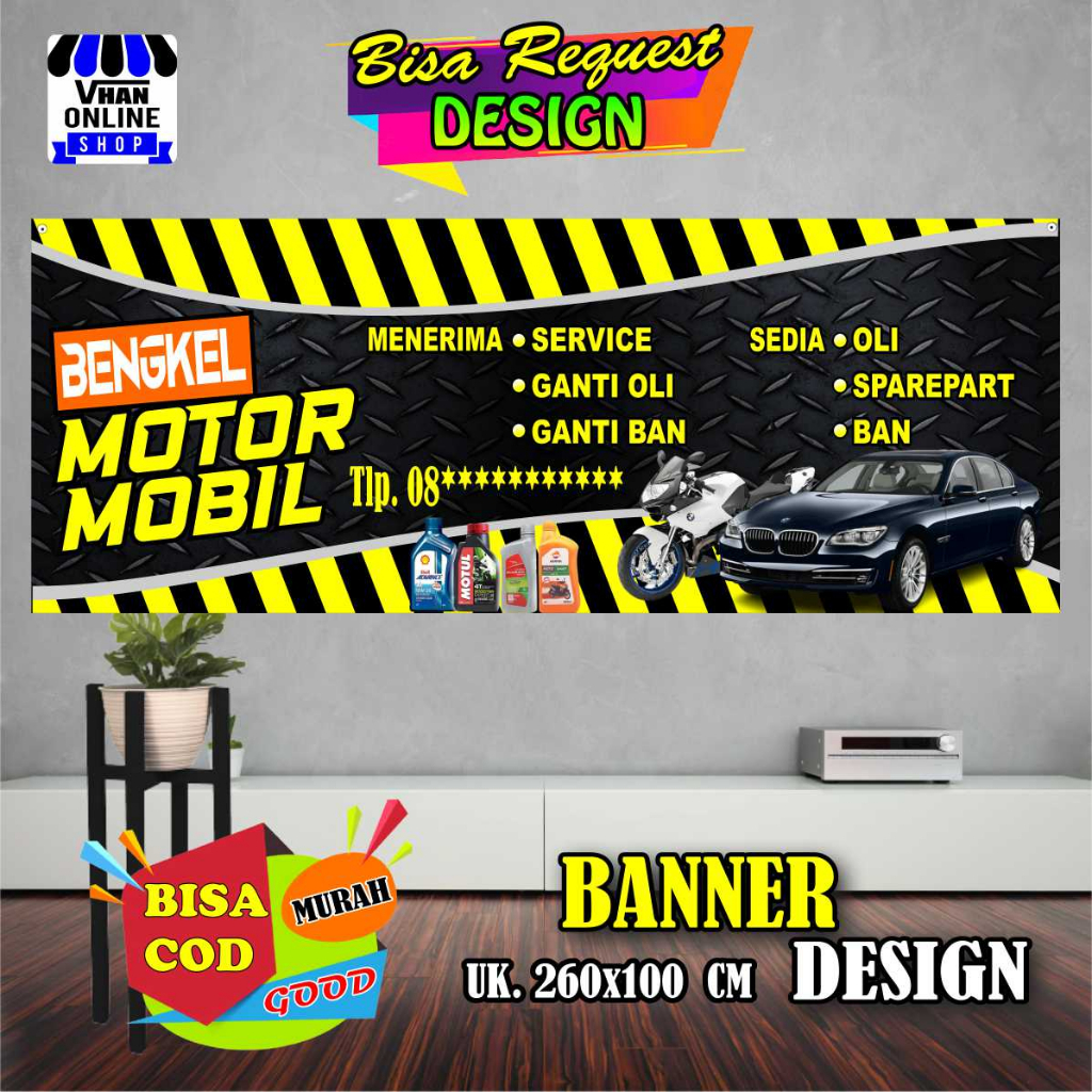 Jual Cetak Spanduk Racing Bengkel, Toko Aksesories Motor, Keren Murah ...