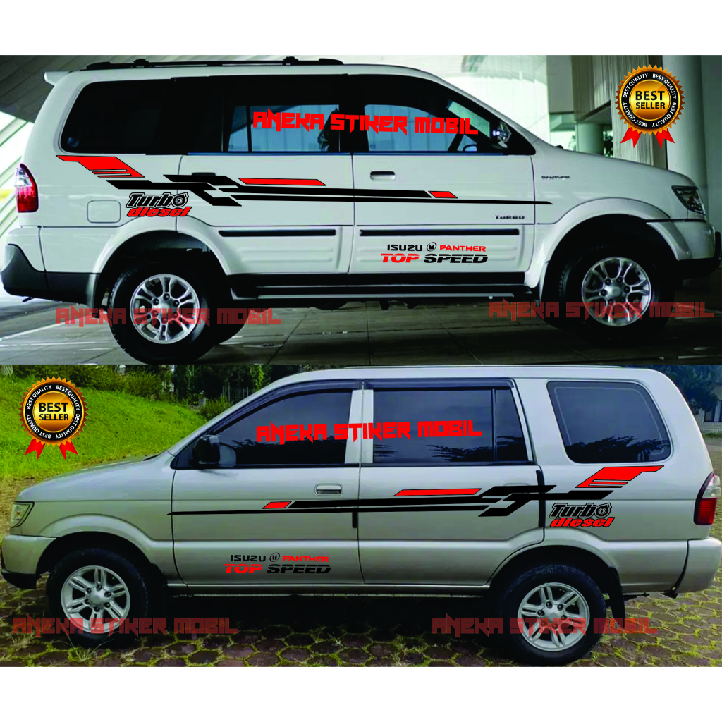 Jual Stiker Panther Sticker Cutting Body Samping Mobil Isuzu Panther