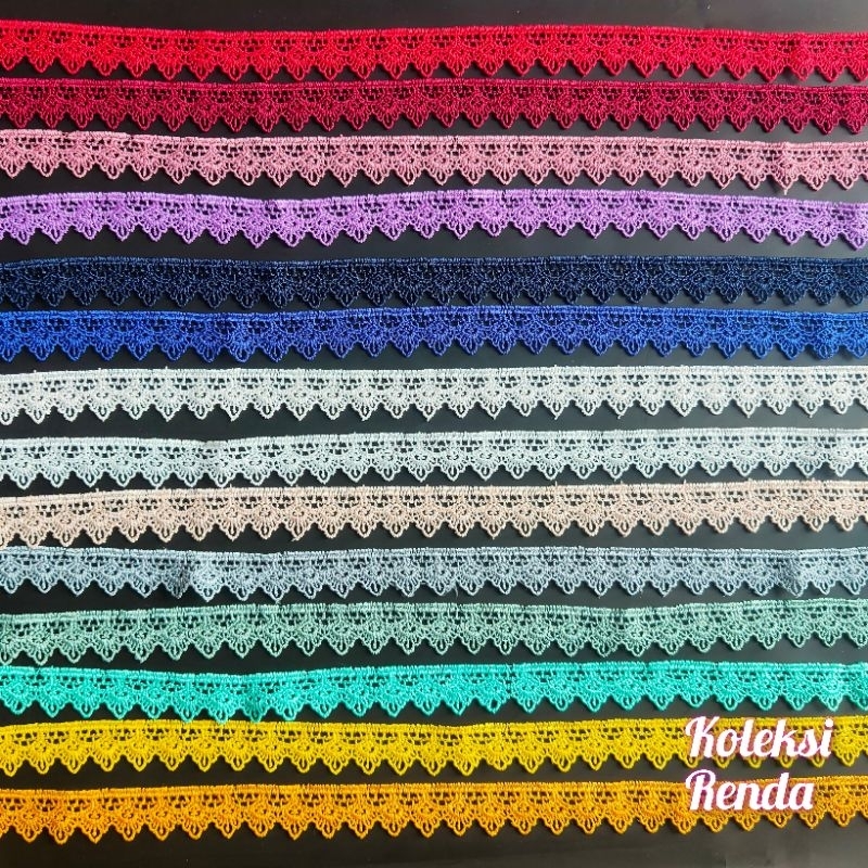 Jual Renda giper, renda gyper, renda stretch, renda rajut lebar 1,7cm ...