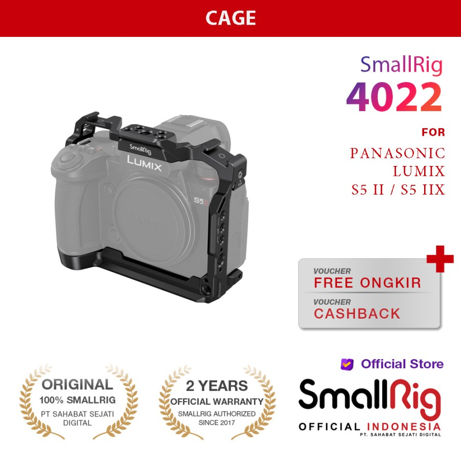 Jual SmallRig Cage for Panasonic LUMIX S5 II / S5 IIX 4022 Jual SmallRig Cage for Panasonic LUMIX S5 II / S5 IIX 4022