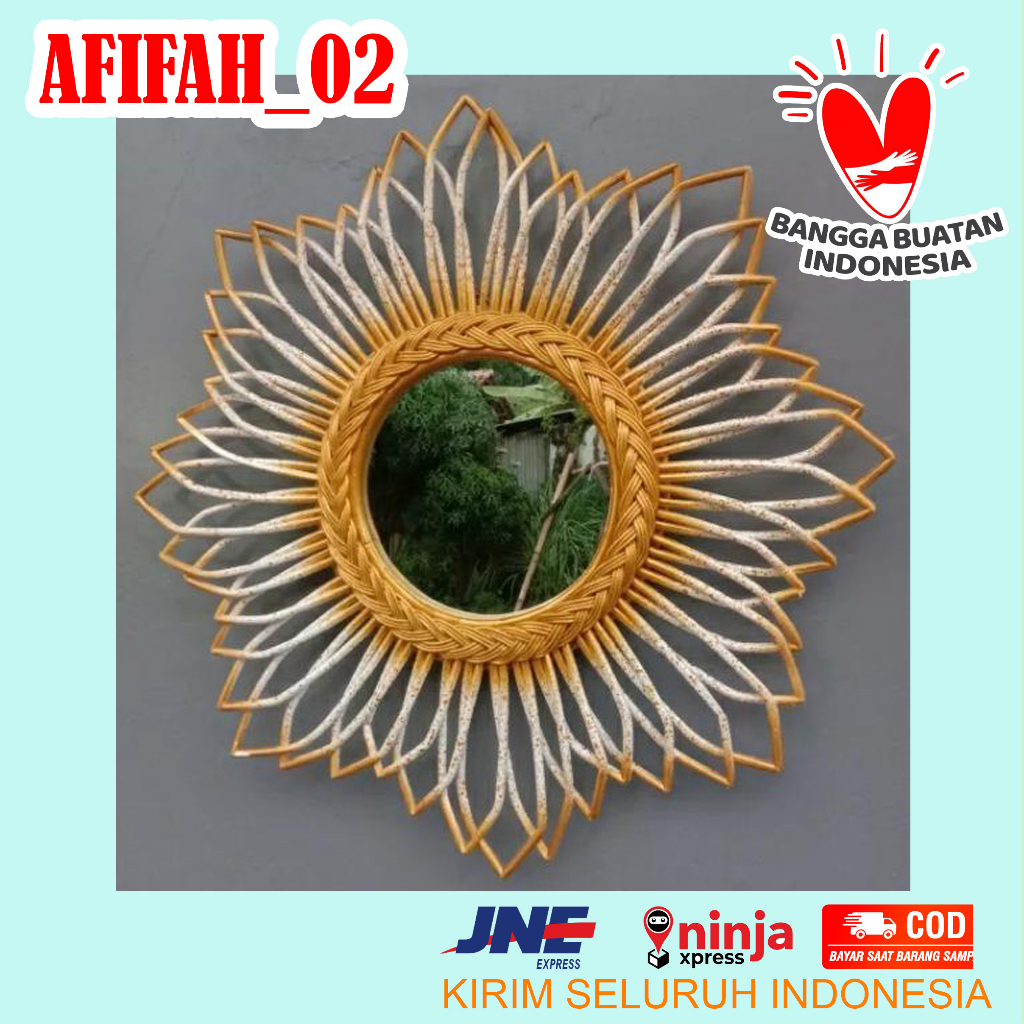 Jual CERMIN ROTAN CANTIK DEKORASI DINDING HANDMADE KUALITAS EKSPORT ...