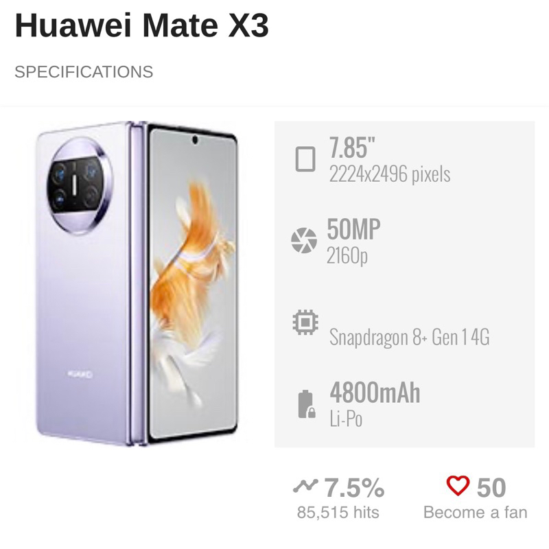 Jual Huawei Mate X3 12/512GB Snapdragon8+ Gen1 New Inter | Shopee Indonesia