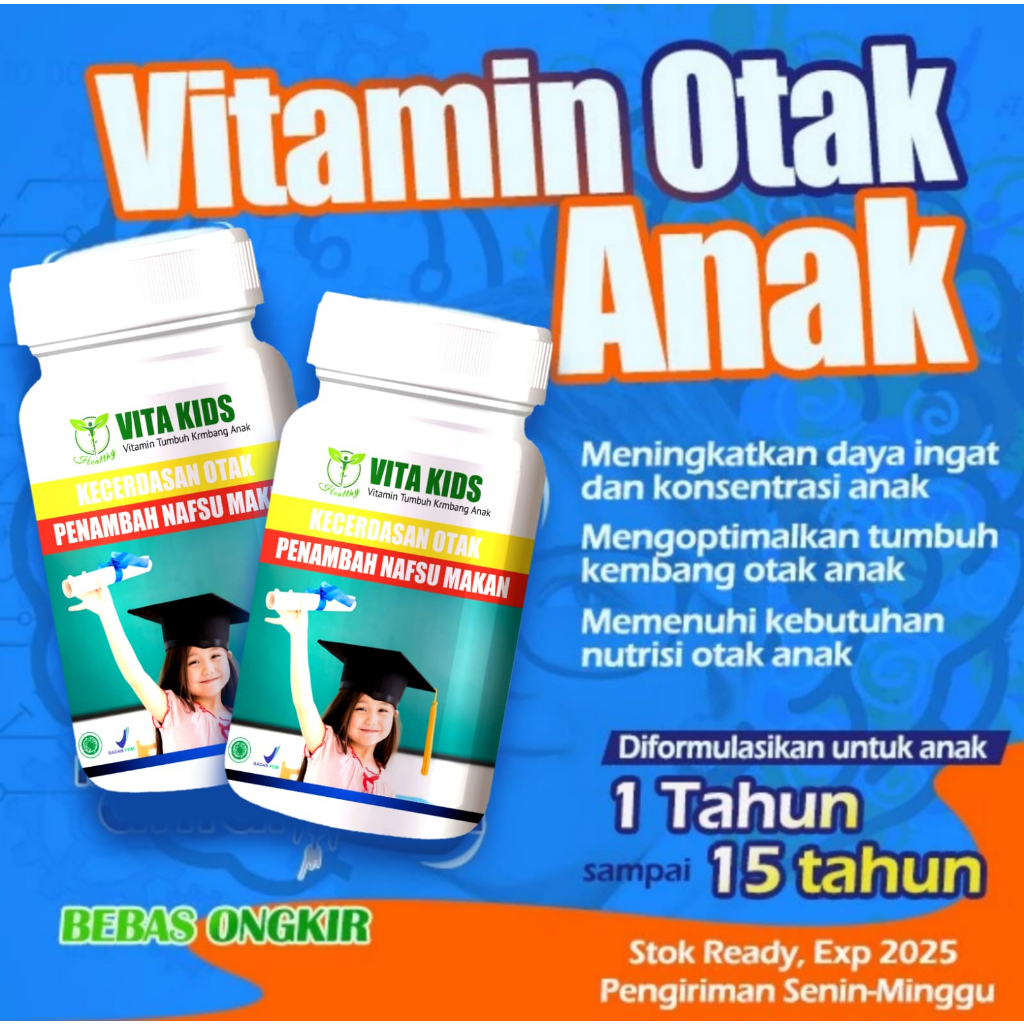 Jual VITAMIN OTAK Obat Penambah Daya Ingat Vitamin Kecerdasan Otak Anak ...