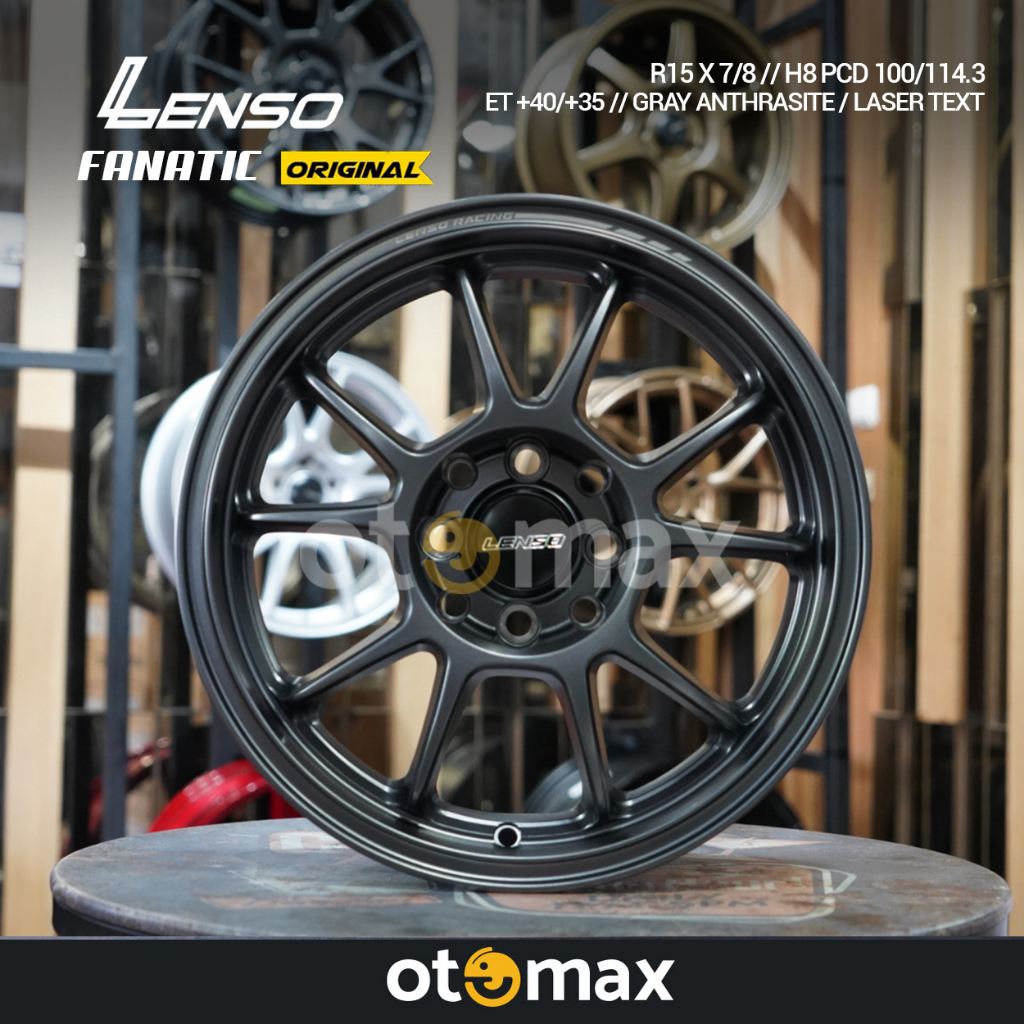 Jual Velg Mobil Lenso Fanatic Original Ring 15 Grey Anthrasite/Laset ...
