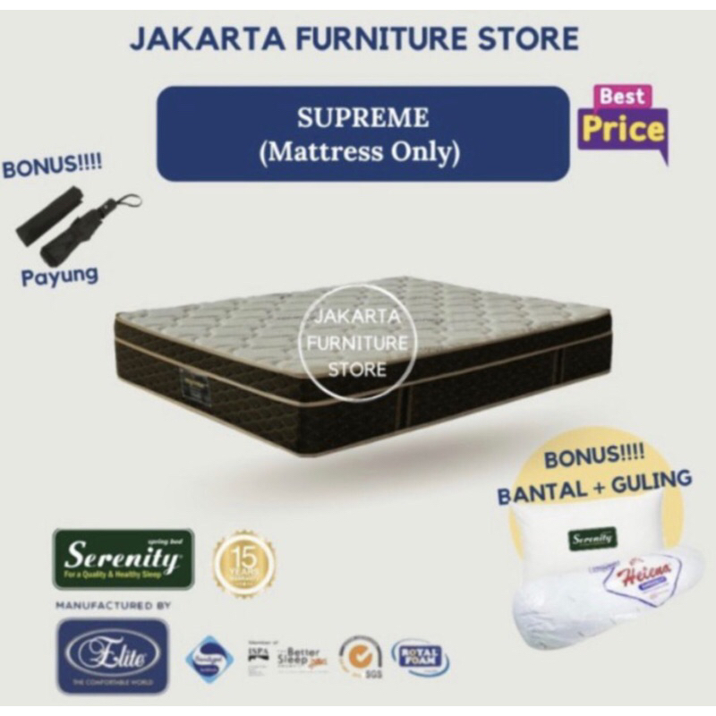 Jual Springbed Elite Serenity Supreme uk.100x200 ( Hanya Kasur ...