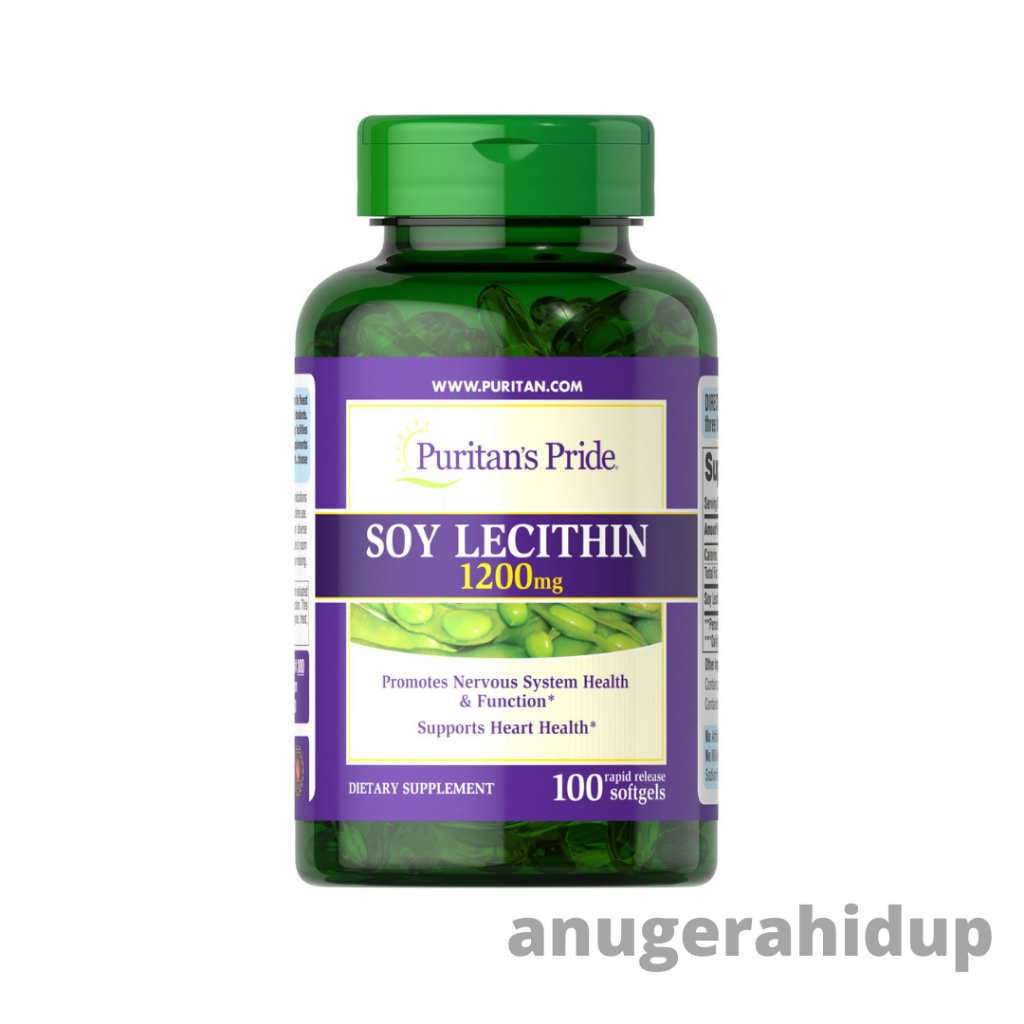 Jual Puritan's Pride Soy Lecithin 1200 mg 100 Softgel Shopee Indonesia