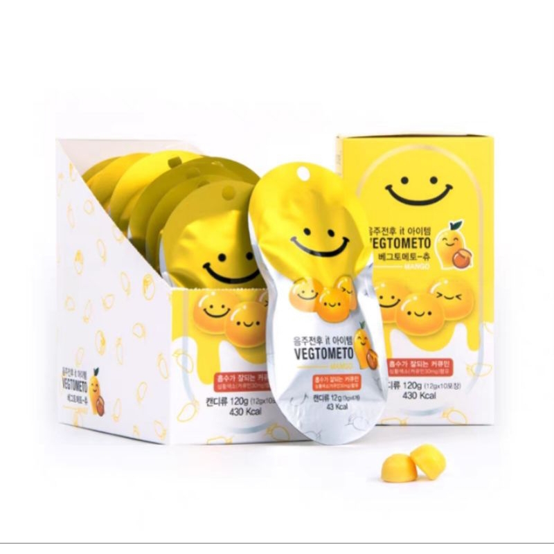 Jual Vegtometo Hangover Relief Candy Korea Hangover Pill Candy Mango