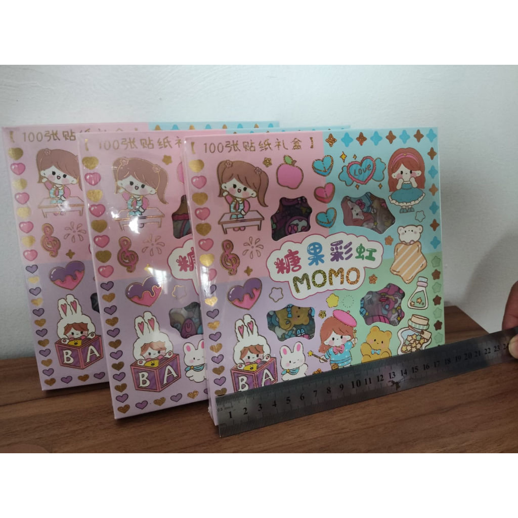 Jual Stiker Momo Anne Motif Kartun Korea Lucu 100 Lembar Anti Air