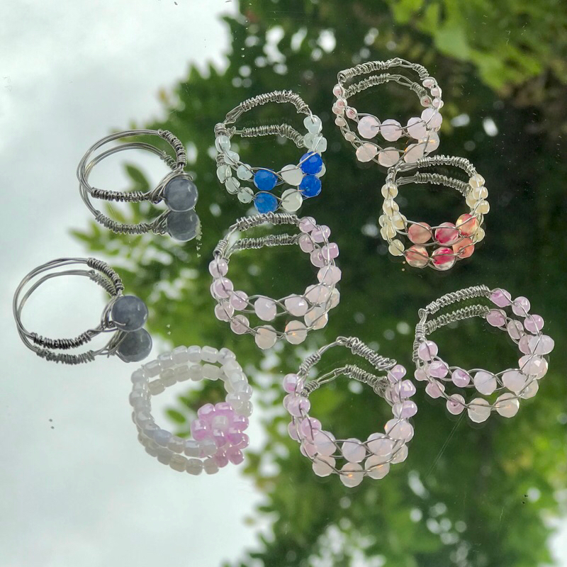 Jual Gemstone Ring | cincin batu alam kawat stainless | batu alam bulat ...