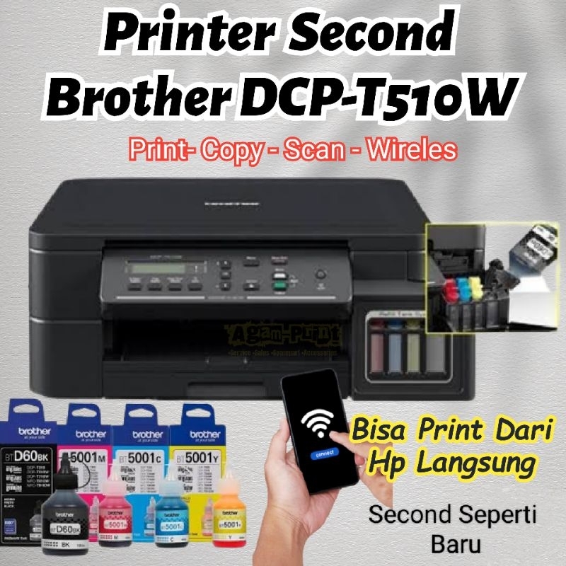 Jual Printer second brother DCPT510W Multifungsi (PrintCopyScan