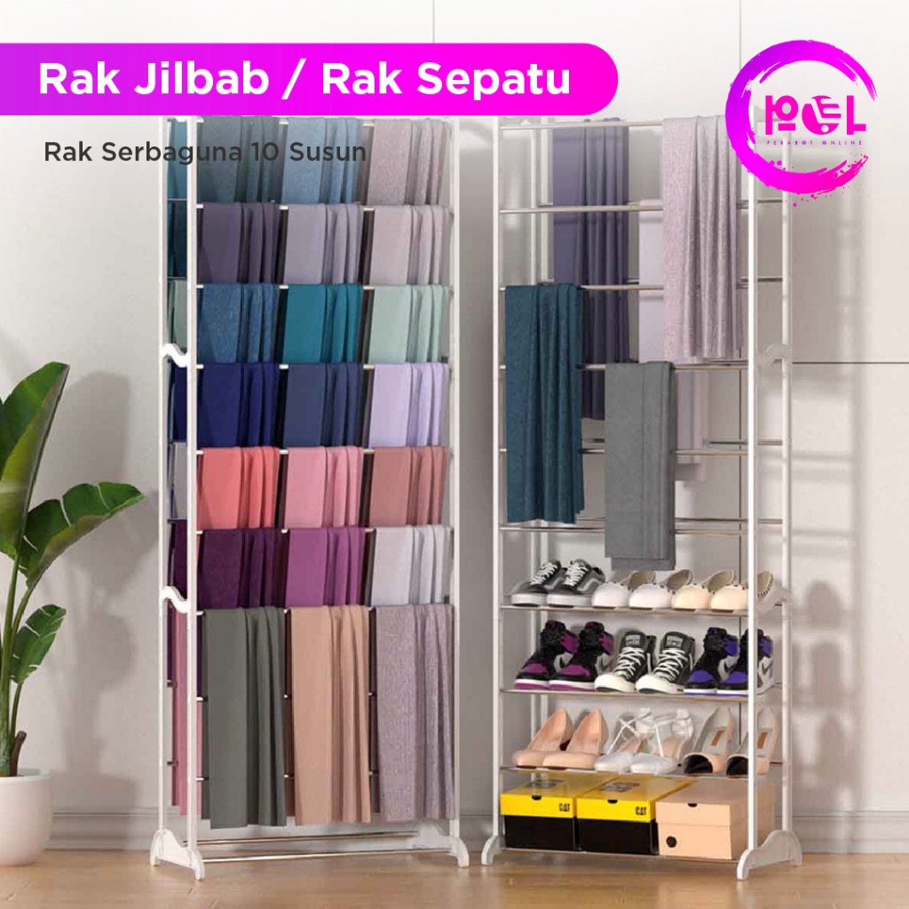 Jual [POL] COD Rak Hijab | Rak Jilbab | Rak Kerudung | Rak Sepatu | Rak