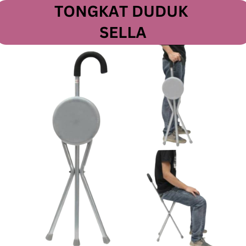 Jual Tongkat Kursi Lipat In Stainless Tongkat Duduk Kursi Duduk Lipat Lansia Tongkat