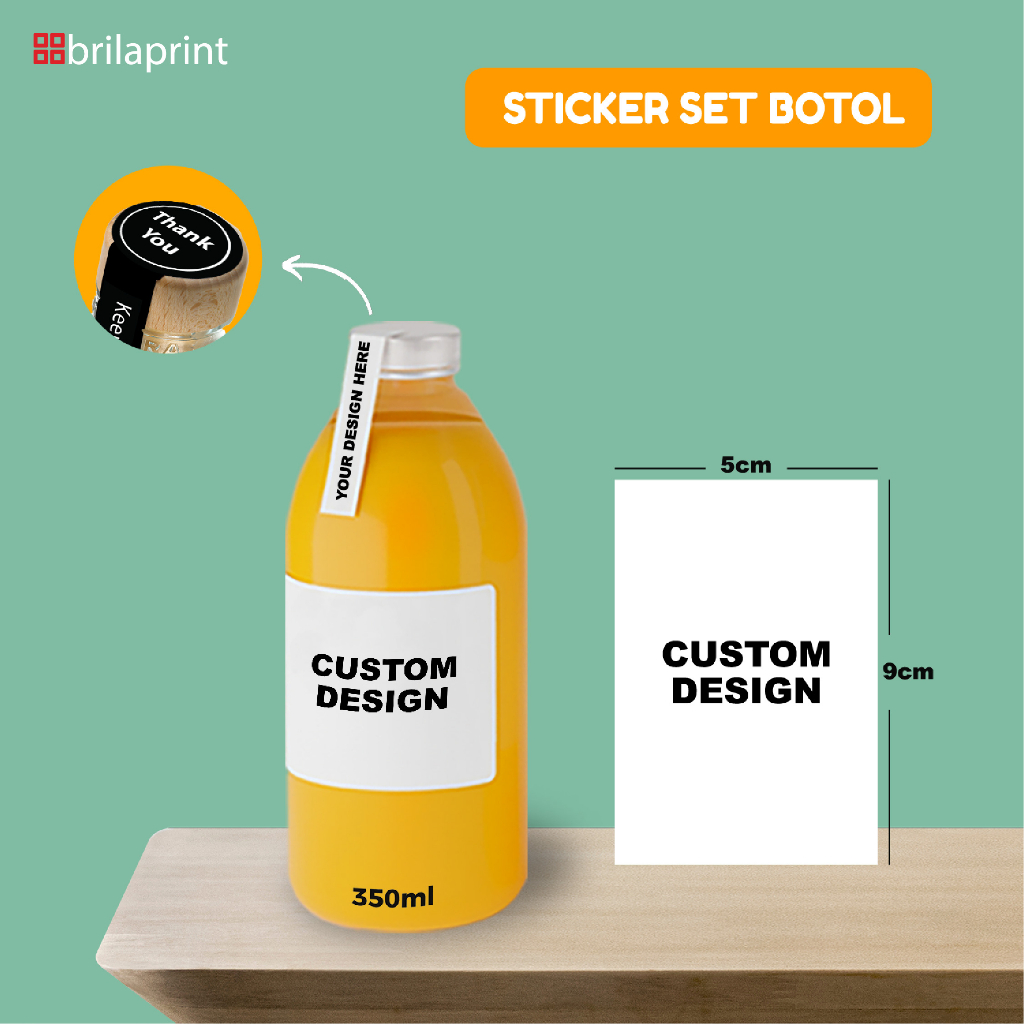 Jual STICKER SET BOTOL DAN SEGEL TUTUP BOTOL MINUMAN | Shopee Indonesia