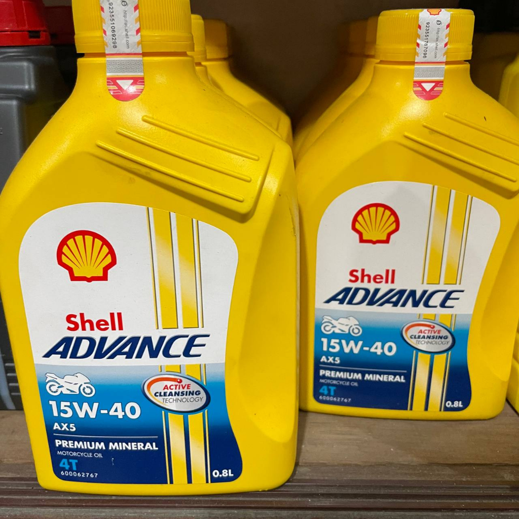 Jual SHELL Advance AX5 15W-40 4T 800ml Oli Mesin Motor Manual Premium ...