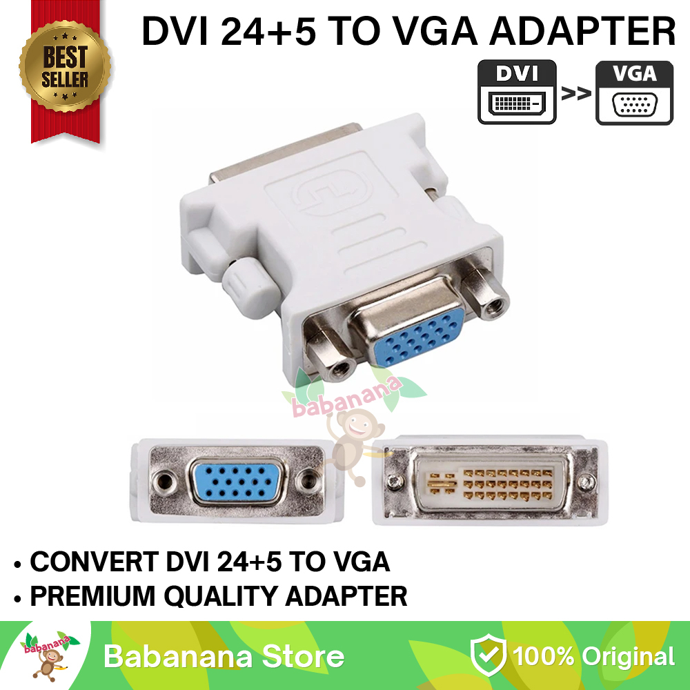 Jual DVI to VGA Converter Adapter monitor lcd led tv | Shopee Indonesia