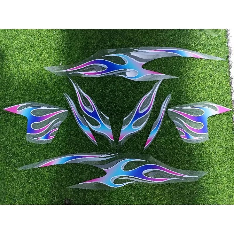 Jual striping sticker vario new 125/150 motif api v3 transparan custame ...