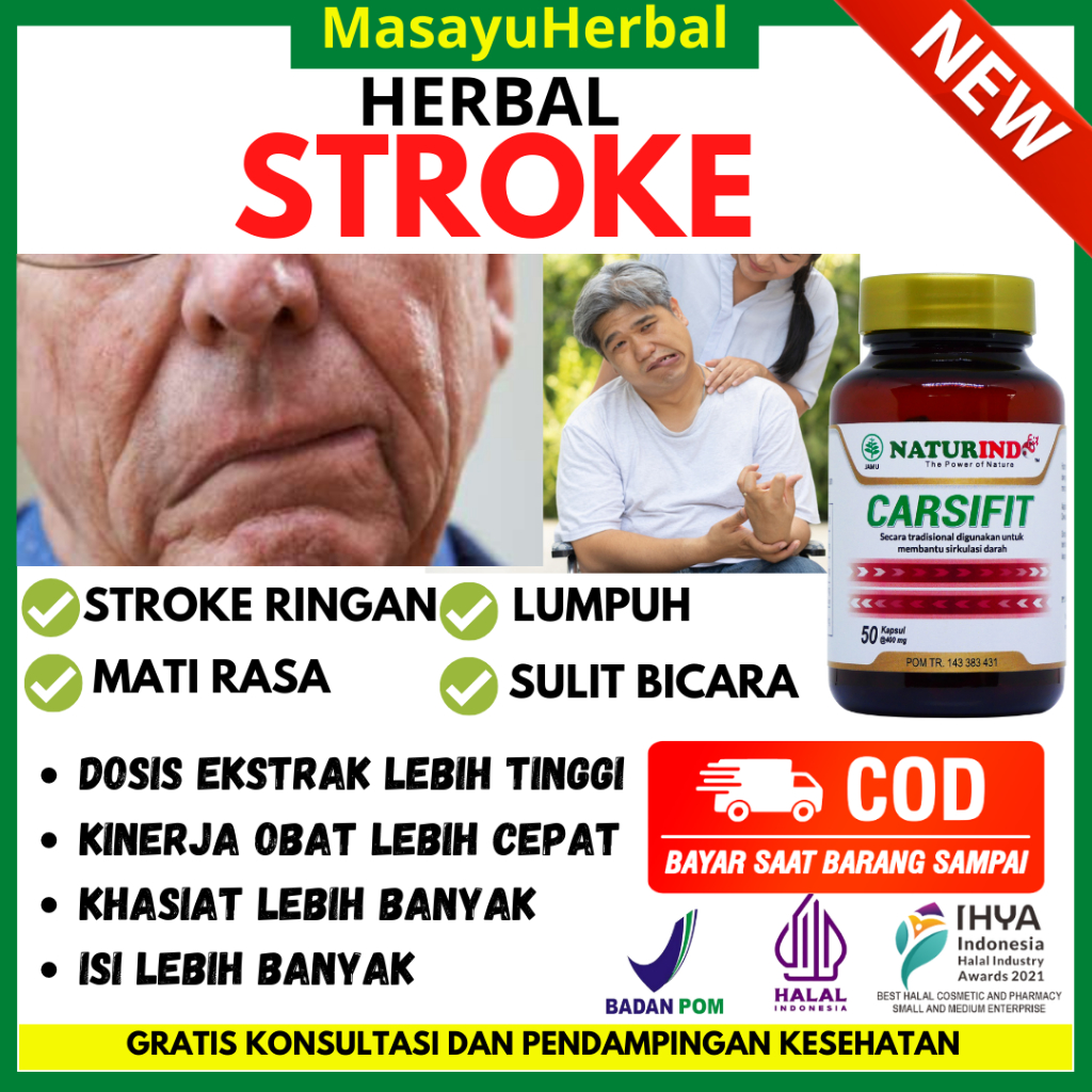 Jual Obat Stroke Berat Ringan Struke Ballys Palsy Lumpuh Shopee Indonesia