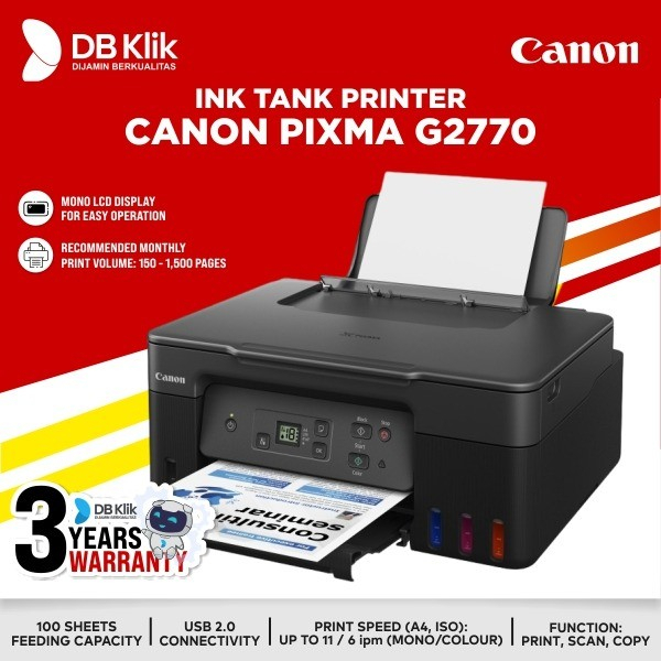 Jual Printer Canon Pixma G2770 Print Scan Copy G2770 Shopee Indonesia 6813