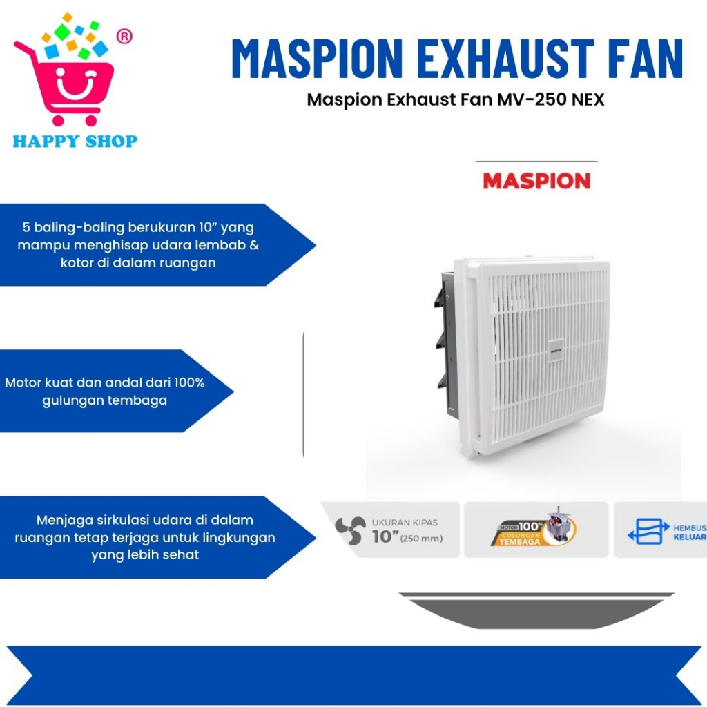 Jual Maspion Exhaust Fan MV-250 NEX | Shopee Indonesia