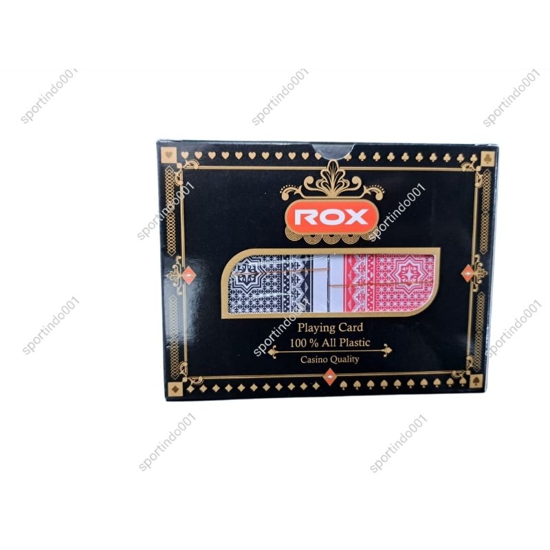 Jual Kartu Remi Plastik Double Rox isi 2 Set Waterproof Kartu Poker ...