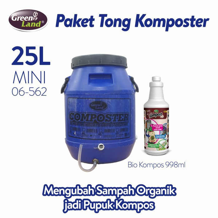 Jual HARGA PAKET GLAND TONG KOMPOSTER MINI/25LTR + 1LTR GW BIO KOMPOS ...