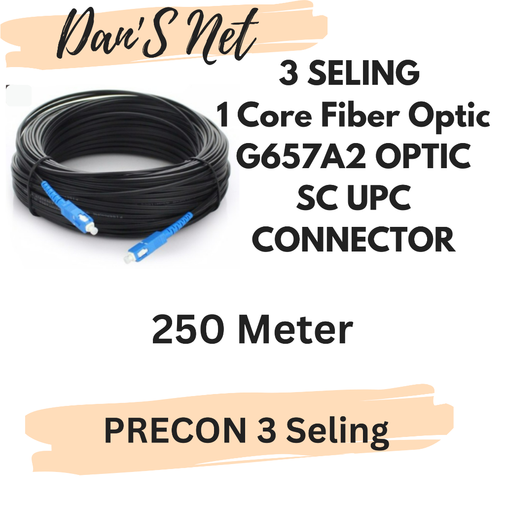 Jual FIBER OPTIC PRECON 250M SC UPC 3 WIRE / 3 KAWAT 250 METER PRECON ...