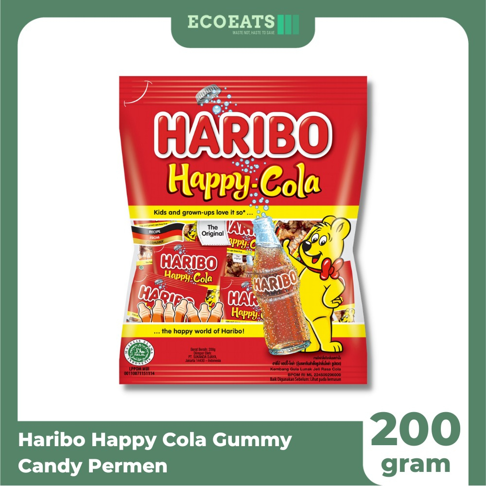 Jual Haribo Happy Cola Gummy Candy Permen 200 G | Shopee Indonesia