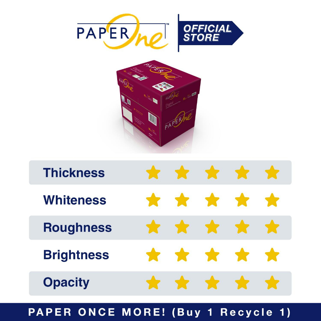 PaperOne Kertas A4 80gr Digital Carbon Neutral 1 Box (2500 lembar) Kertas HVS (3)
