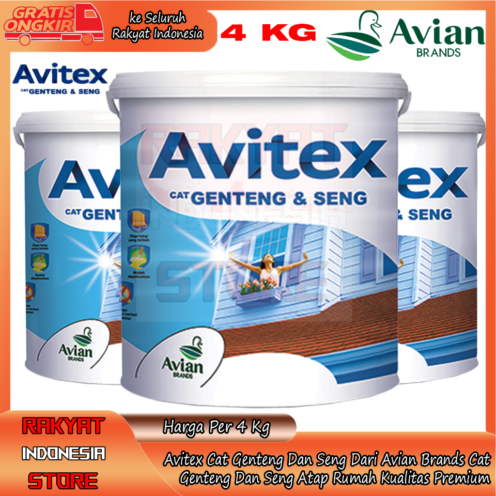 Jual Avitex Avitek Dari Avian Brands Cat Cet Genteng Dan Seng Atap Rumah Kualitas Premium Avitex 4729