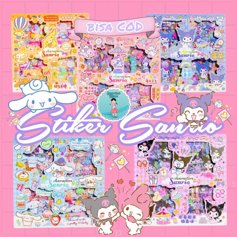 Jual Sticker Box Sanrio Isi 32 Lbr Paket Stiker Sanrio 32 Lembar