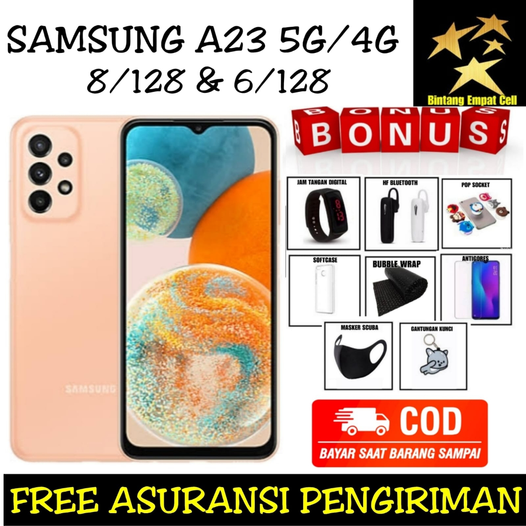 Jual SAMSUNG A23 NFC 5G & 4G 6/128 & 8/128 GARANSI RESMI SEIN SAMSUNG ...