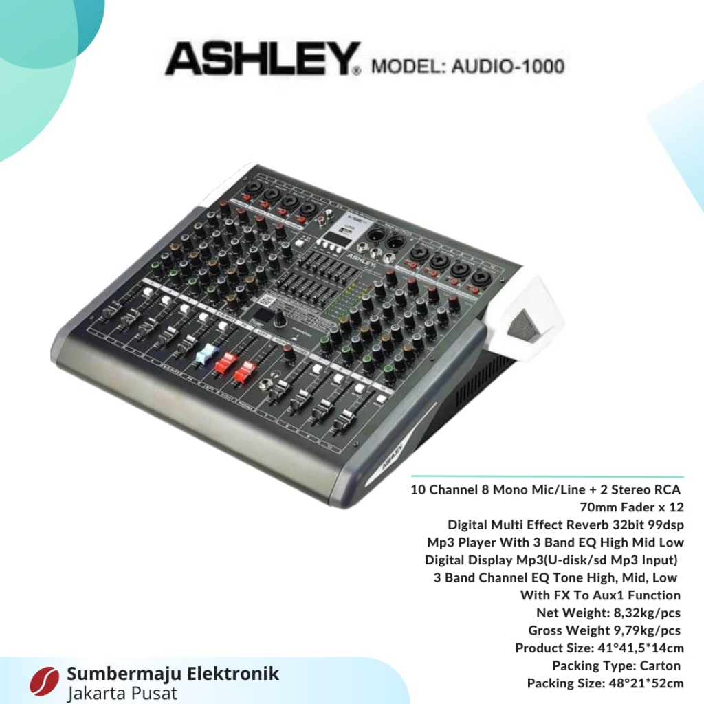 Jual POWER MIXER ASHLEY AUDIO 1000 / ASHLEY AUDIO1000 Shopee Indonesia