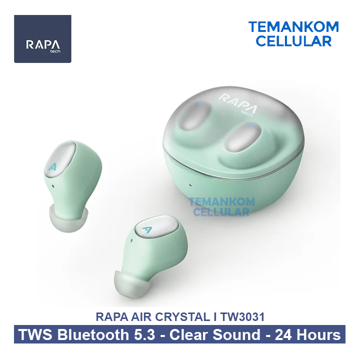 Jual TWS RAPA Crystal Clear TW3031 earphone bluetooth headset Garansi ...