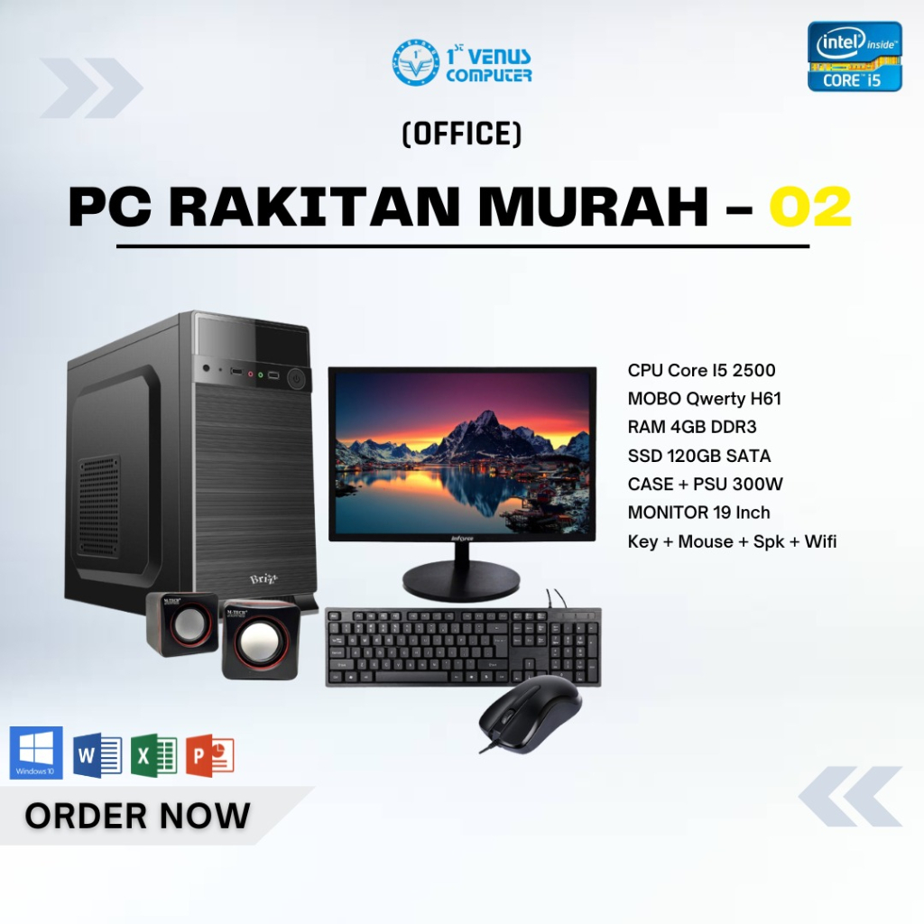 Jual PC RAKITAN KOMPUTER MURAH QWERTY - 02 (OFFICE) | Shopee Indonesia