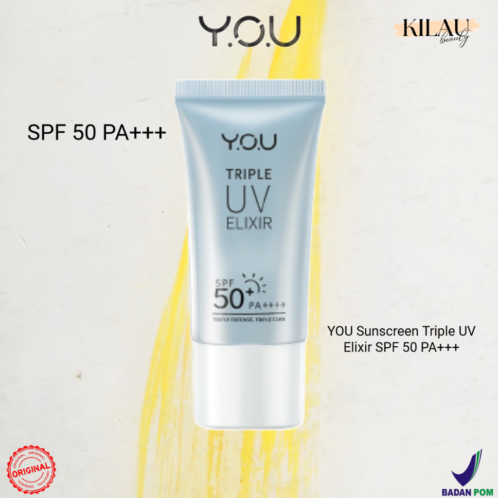 Jual YOU SUNBRELLA Triple UV Elixir Sunscreen Gel SPF 50+ PA++++ [UVA ...