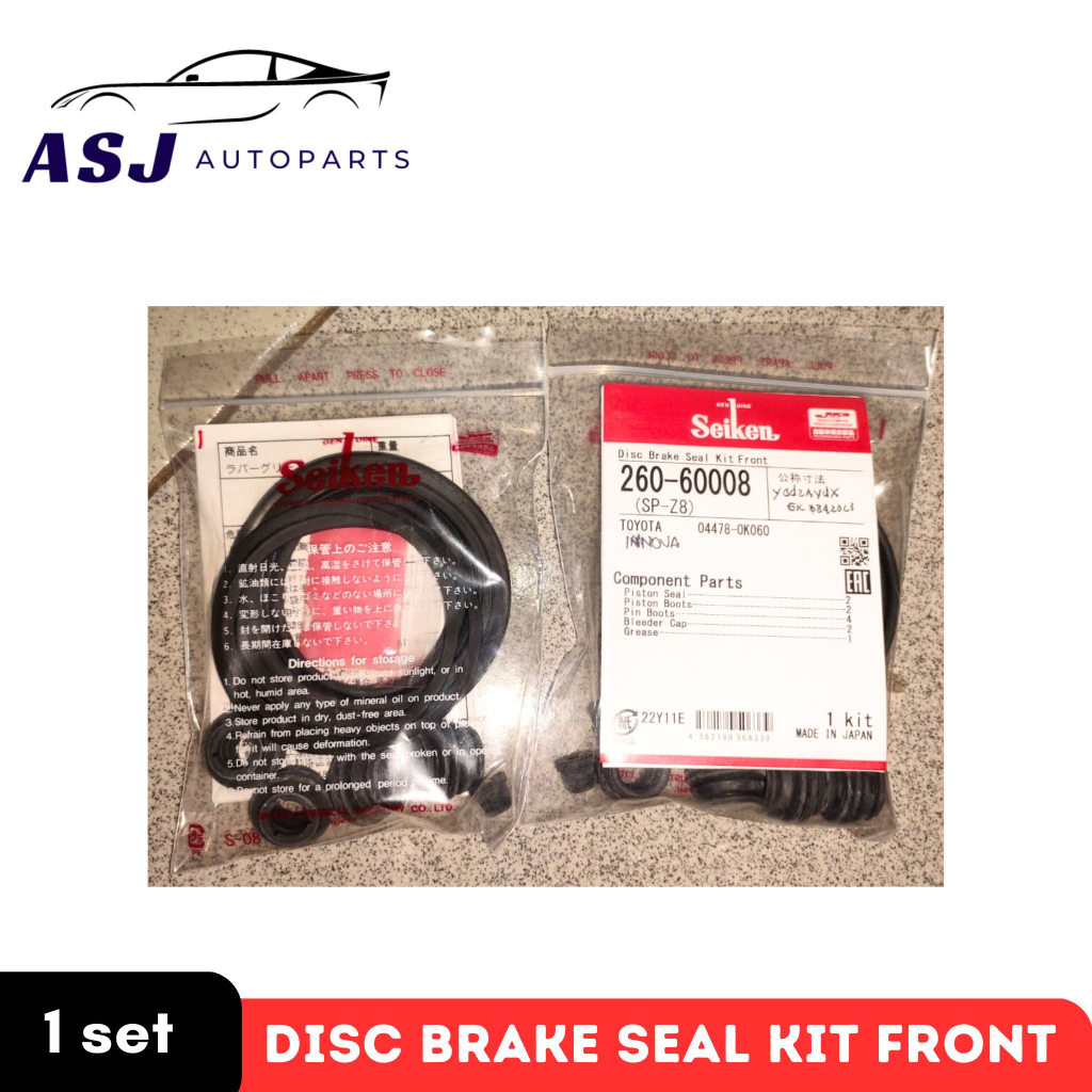 Jual Caliper Kit/ Kaliper KIt/ Seal Karet Rem Roda Depan Cakram FULL SET Innova SEIKEN Shopee