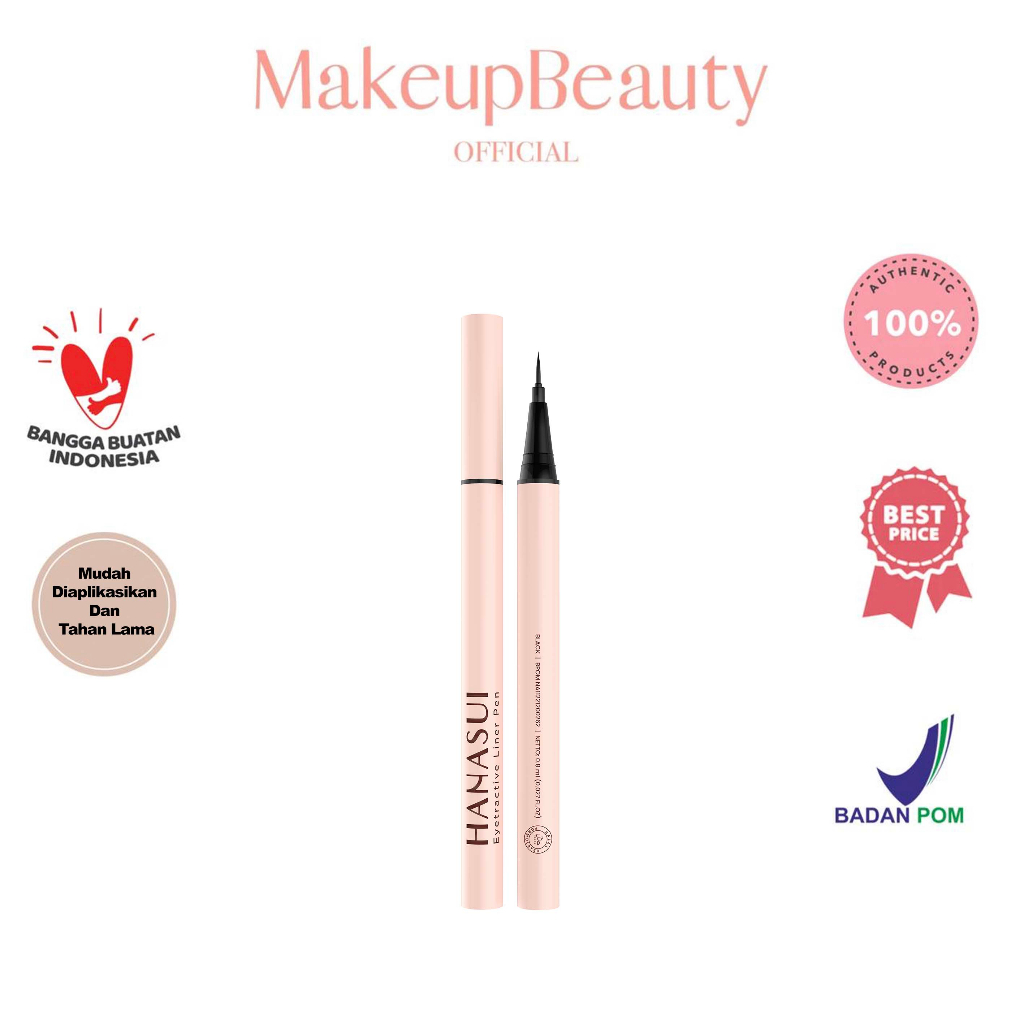 Jual HANASUI Eyetractive Liner Pen 0.8ml Eyeliner Black 3 Level Proof