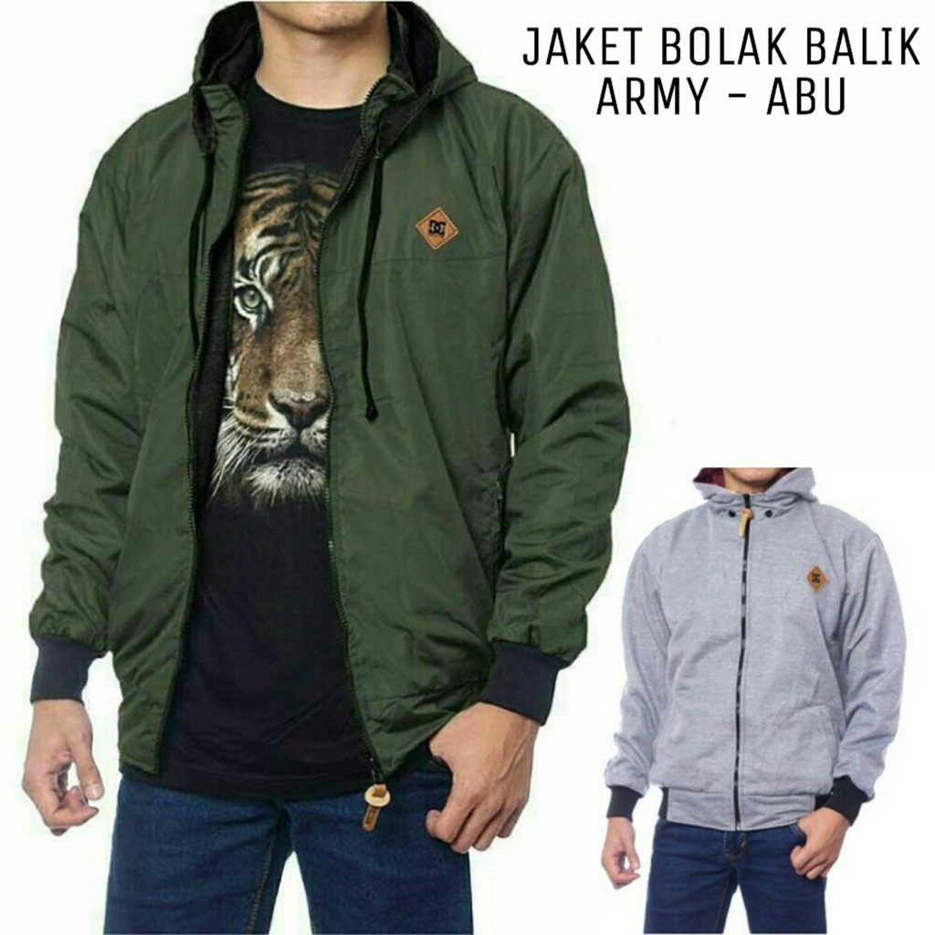 Jual JAKET BOLAK BALIK PRIA BB 2in1 PARASUT ANTI AIR FLEECE SIZE M L XL ...